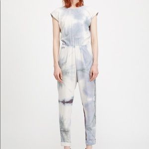 UPSTATE Tie-dyed Jumpsuit in light sky blue